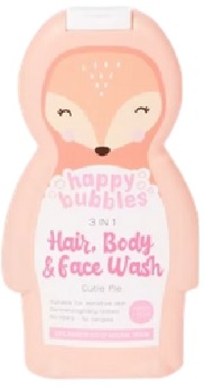 happy bubbles, cutie pie, detska kozmetika, detsky sprchovy gel, 3in1