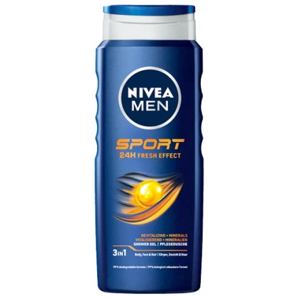 nivea, nivea men, nivea men sport, pansky sprchovy gel, telova kozmetika, panska kozmetika, starostlvost o muzov, nivea sprchovy gel